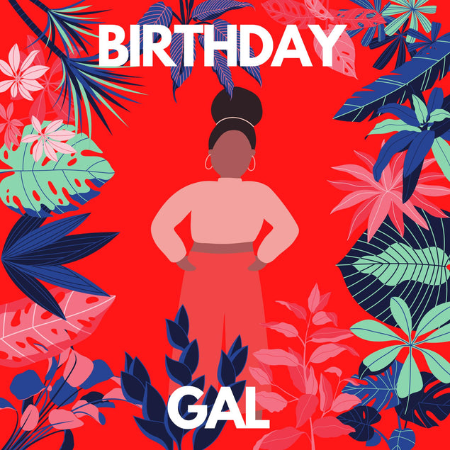 Birthday Gal Bright Confetti-exploding Greetings Card