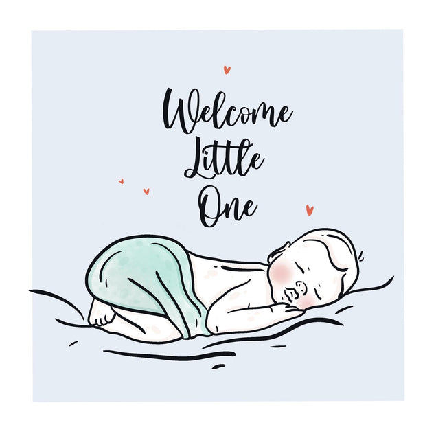 Sleeping Baby Welcome Confetti-exploding Greetings Card