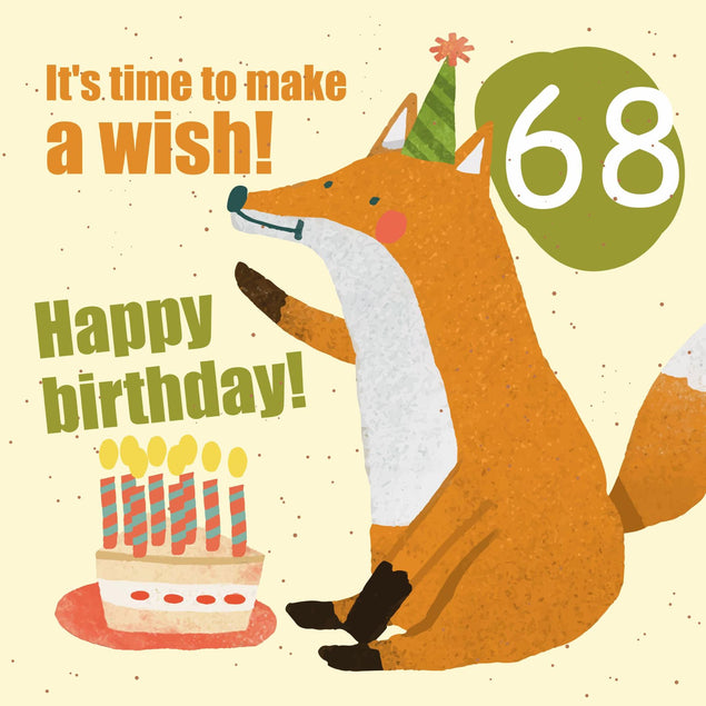 Make a Wish 68th Birthday Confetti-exploding Greetings Card