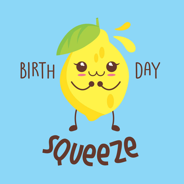 Lemon Squeeze Happy Birthday Confetti-exploding Greetings Card