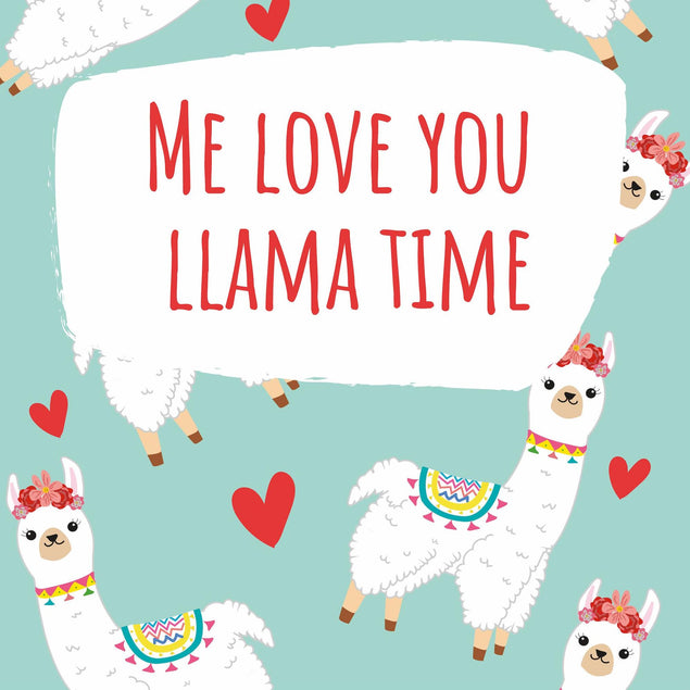 Love You Llama Time Confetti-exploding Greetings Card