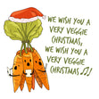 Carrots Veggie Christmas Confetti-exploding Greetings Card
