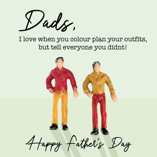 2 Dads Matching Outfits Father's Day Confetti-exploding Greetings Card