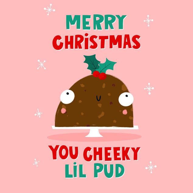Cute Chocolate Pudding Christmas Confetti-exploding Greetings Card