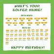 Golfer Name Happy Birthday Confetti-exploding Greetings Card