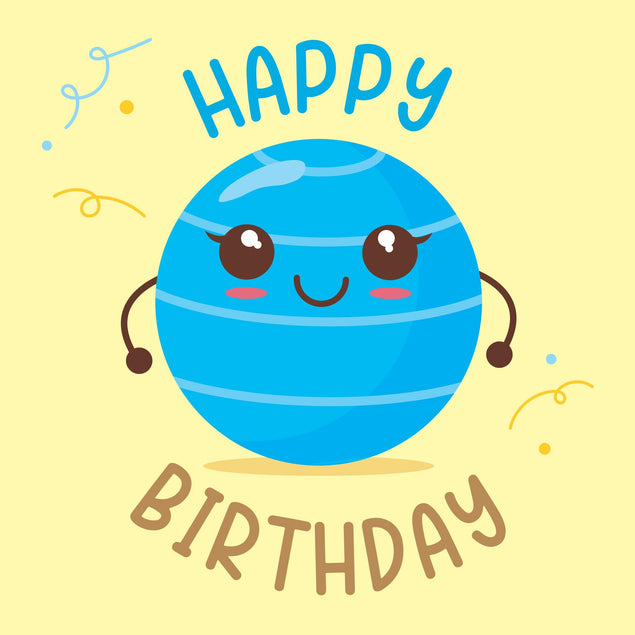 Happy Birthday Pilates Ball Confetti-exploding Greetings Card