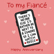 Happy Anniversary Fiance Ignore And Watch Reels Confetti-exploding Greetings Card