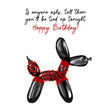 Happy Birthday Tied Up Balloon Confetti-exploding Greetings Card