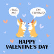 Cute Corgi Dogs Valentine's Confetti-exploding Greetings Card