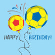 Happy Birthday Football Balloons Confetti-exploding Greetings Card