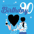 Wish You Happy 90th Birthday Confetti-exploding Greetings Card