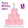 Special Cake Happy 18th Birthday Sister Confetti-exploding Greetings Card