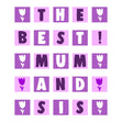 The Best Mum And Sister Purple Flowers Mother's Day Confetti-exploding Greetings Card
