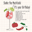 Shake The Mocktails Happy Birthday Recipe Confetti-exploding Greetings Card