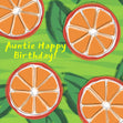 Auntie Happy Birthday Juicy Oranges Confetti-exploding Greetings Card