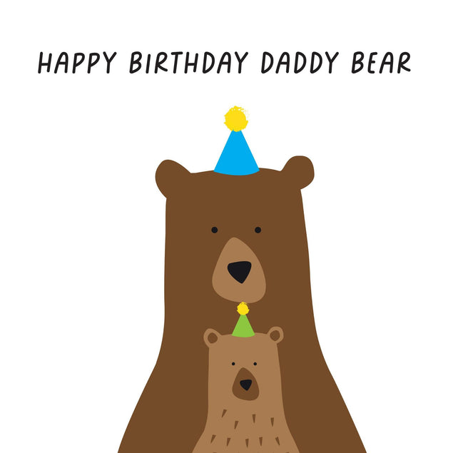 Happy Birthday Daddy Bear Confetti-exploding Greetings Card