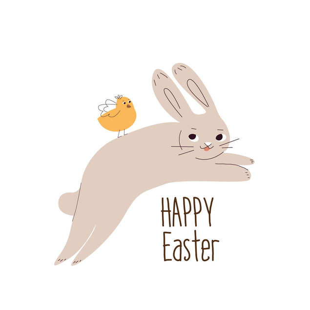 Happy Easter Rabbit Confetti-exploding Greetings Card