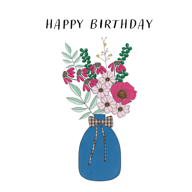 Vase Of Wildflowers Birthday Confetti-exploding Greetings Card