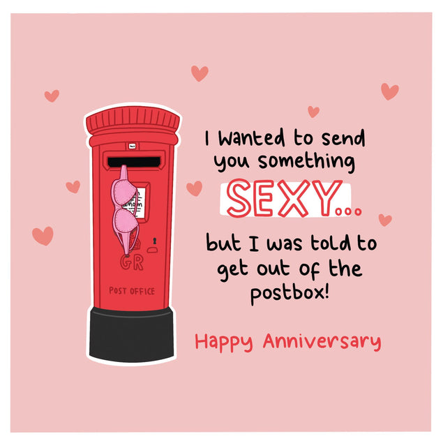 Happy Anniversary Husband I Wanted To Send You Something Sexy Confetti-exploding Greetings Card