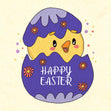 Adorable Chick Easter Confetti-exploding Greetings Card