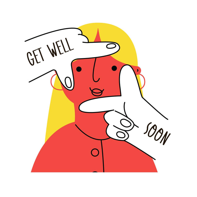 Get Well For Her Red Confetti-exploding Greetings Card