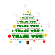Merry Christmas And Happy New Year Thank You Christmas Tree Confetti-exploding Greetings Card