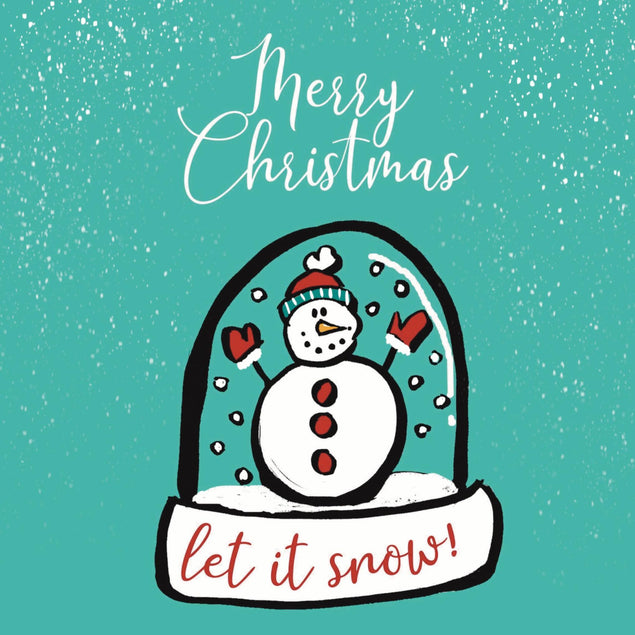 Let It Snow Snowglobe Confetti-exploding Greetings Card