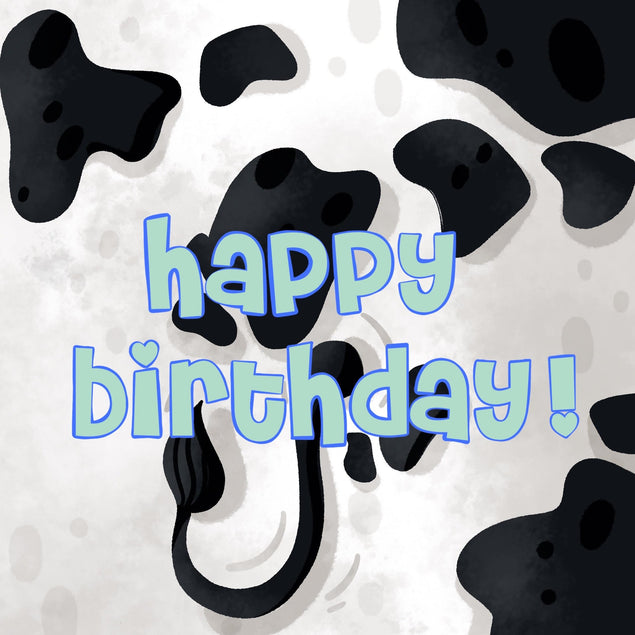 Cow Spots Happy Birthday Confetti-exploding Greetings Card