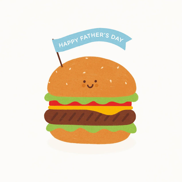 Cute Burger Father's Day Confetti-exploding Greetings Card