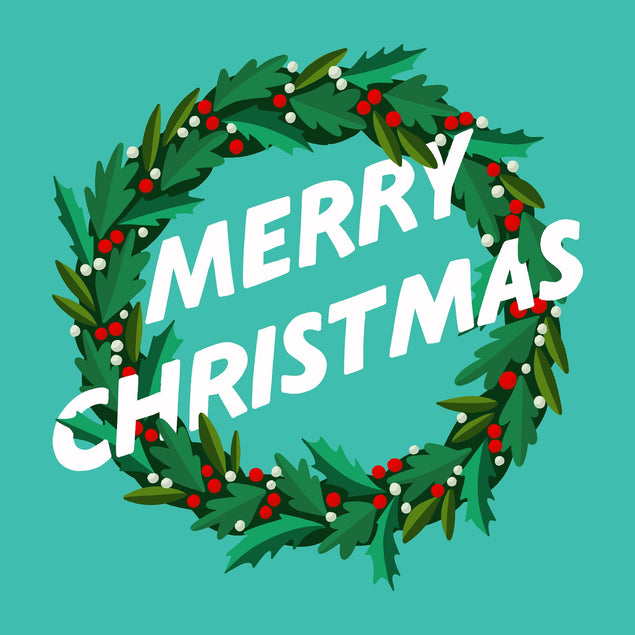 Christmas Wreath Confetti-exploding Greetings Card