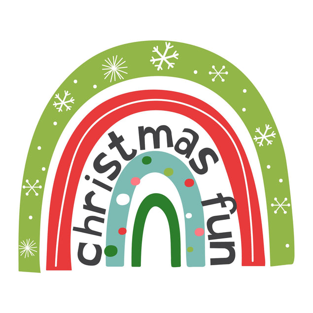 Rainbow Christmas Fun Confetti-exploding Greetings Card