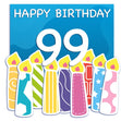 Happy 99th Birthday Confetti-exploding Greetings Card
