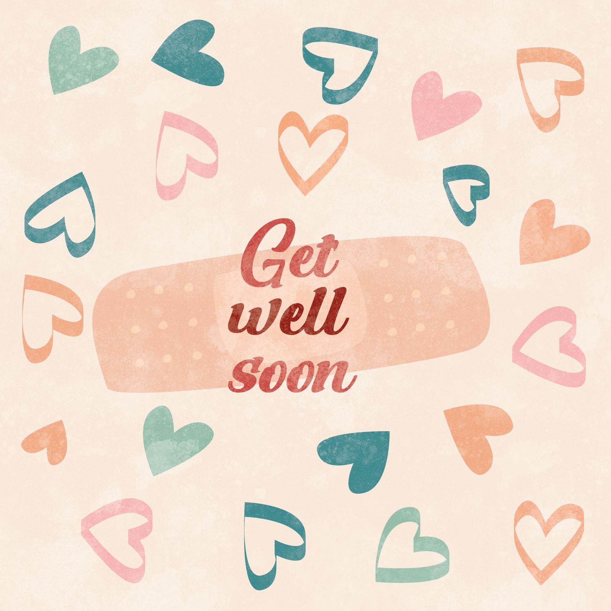 Get Well Soon Cute Hearts Confetti-exploding Greetings Card – Boomf