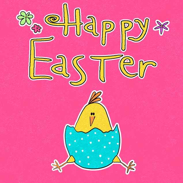 Funny Chick Easter Confetti-exploding Greetings Card