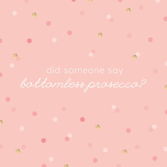 Bottomless Prosecco Confetti-exploding Greetings Card