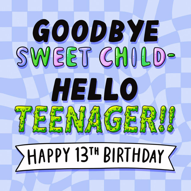 Hello Teenager 13th Birthday Confetti-exploding Greetings Card