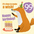 Make a Wish 99th Birthday Confetti-exploding Greetings Card