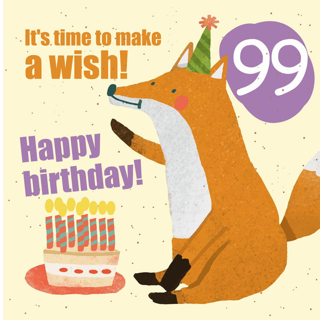 Make a Wish 99th Birthday Confetti-exploding Greetings Card