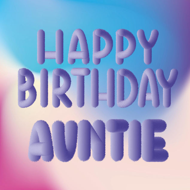 Happy Birthday Auntie Violet Confetti-exploding Greetings Card