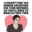 Damon Salvatore Confetti-exploding Greetings Card