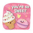 You're So Sweet Sweet Ice Cream And Macaron Confetti-exploding Greetings Card