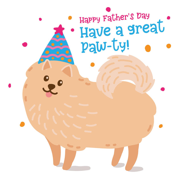 Father's Day Paw-ty Confetti-exploding Greetings Card