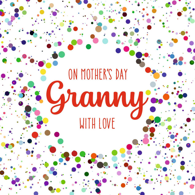 On Mothers Day Granny Confetti-exploding Greetings Card