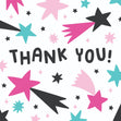 Thank You Beautiful Colorful Stars Confetti-exploding Greetings Card