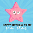 Happy Birthday Sea-Star Confetti-exploding Greetings Card