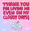 Thank You For Loving Me Adorable Clouds Valentine's Day Confetti-exploding Greetings Card