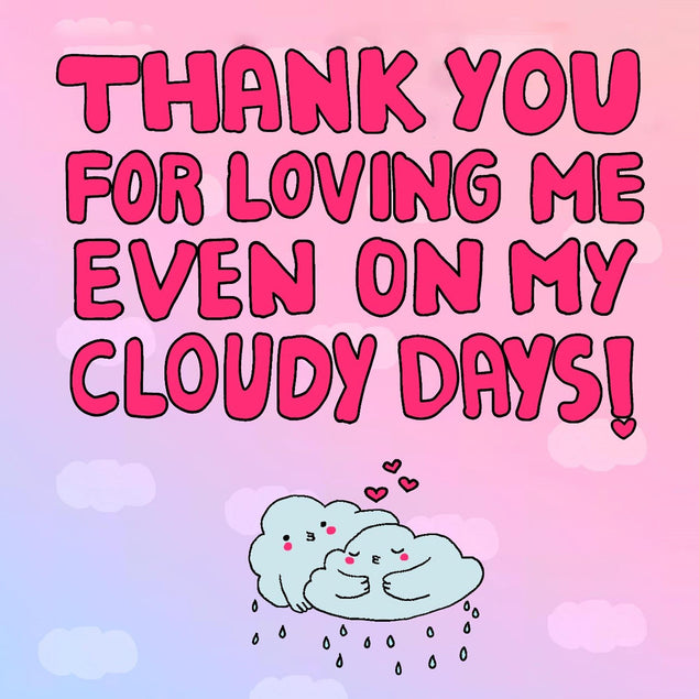 Thank You For Loving Me Adorable Clouds Valentine's Day Confetti-exploding Greetings Card