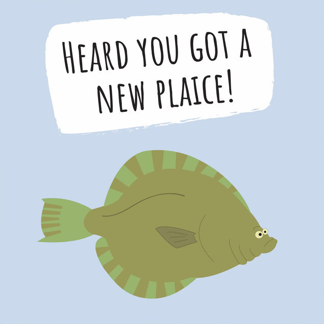 Heard You Got A New Plaice? Confetti-exploding Greetings Card