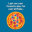Favourite Pizza 9th Birthday Confetti-exploding Greetings Card