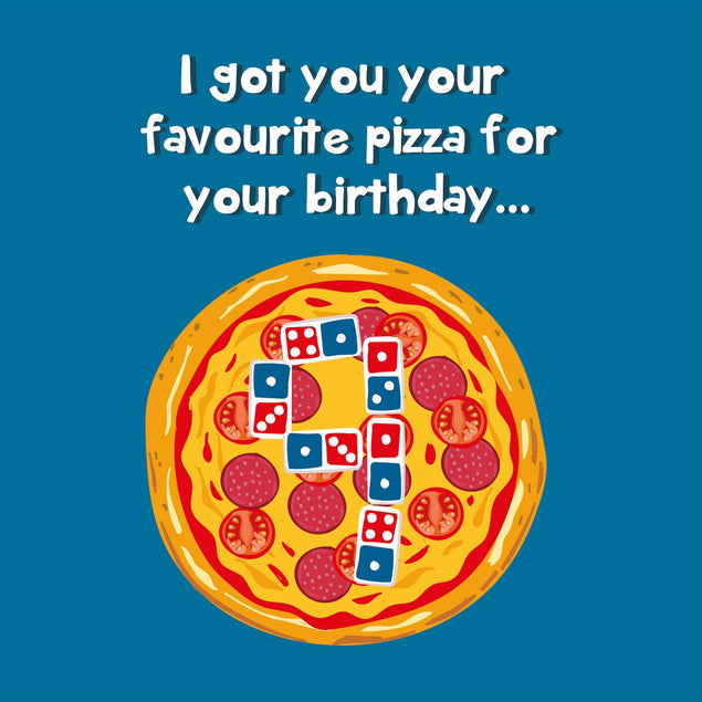 Favourite Pizza 9th Birthday Confetti-exploding Greetings Card